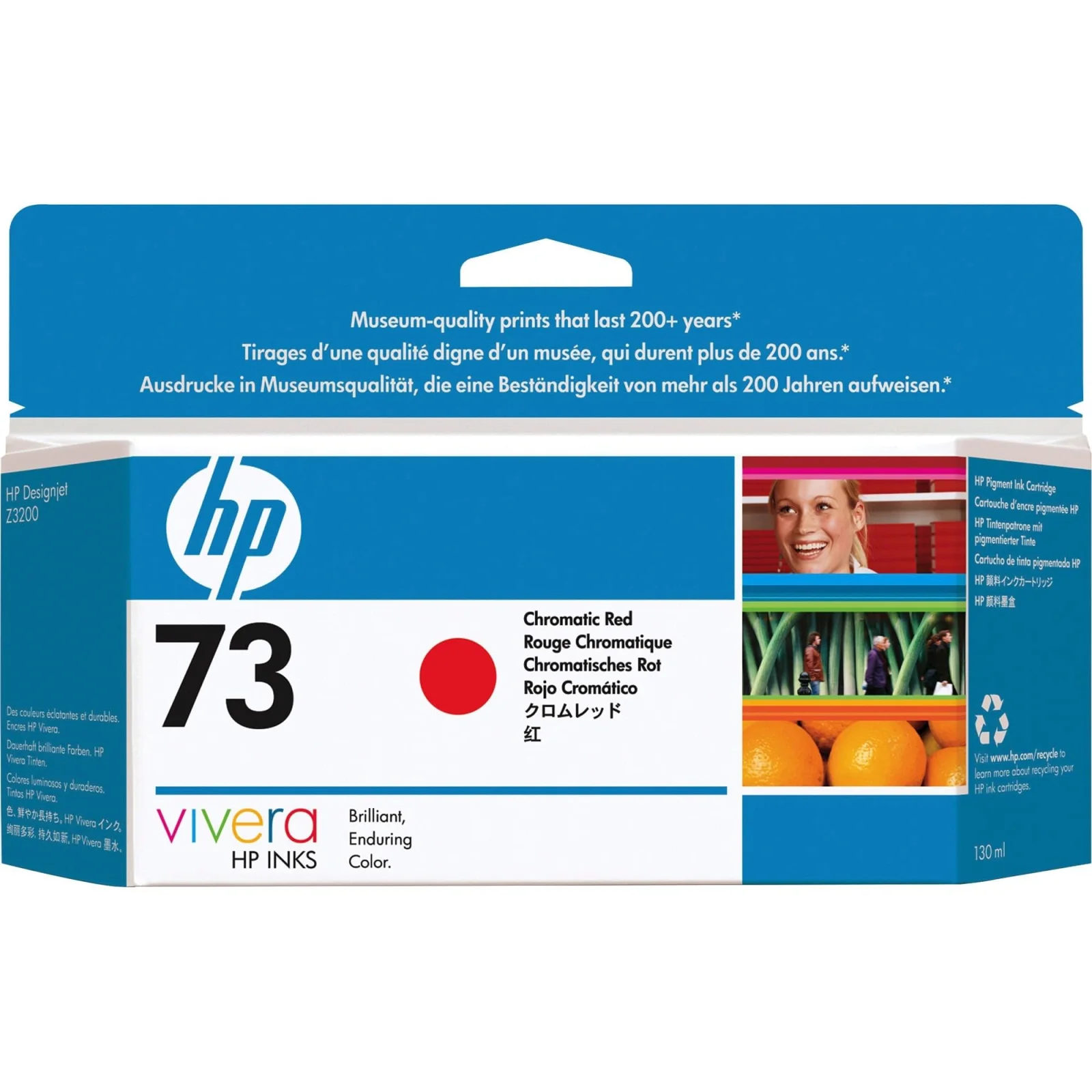 HP 73 130-ml Chromatic Red Ink Cartridge HP 73 Original Inkjet Ink Cartridge - Single Pack - Red - 1 Each