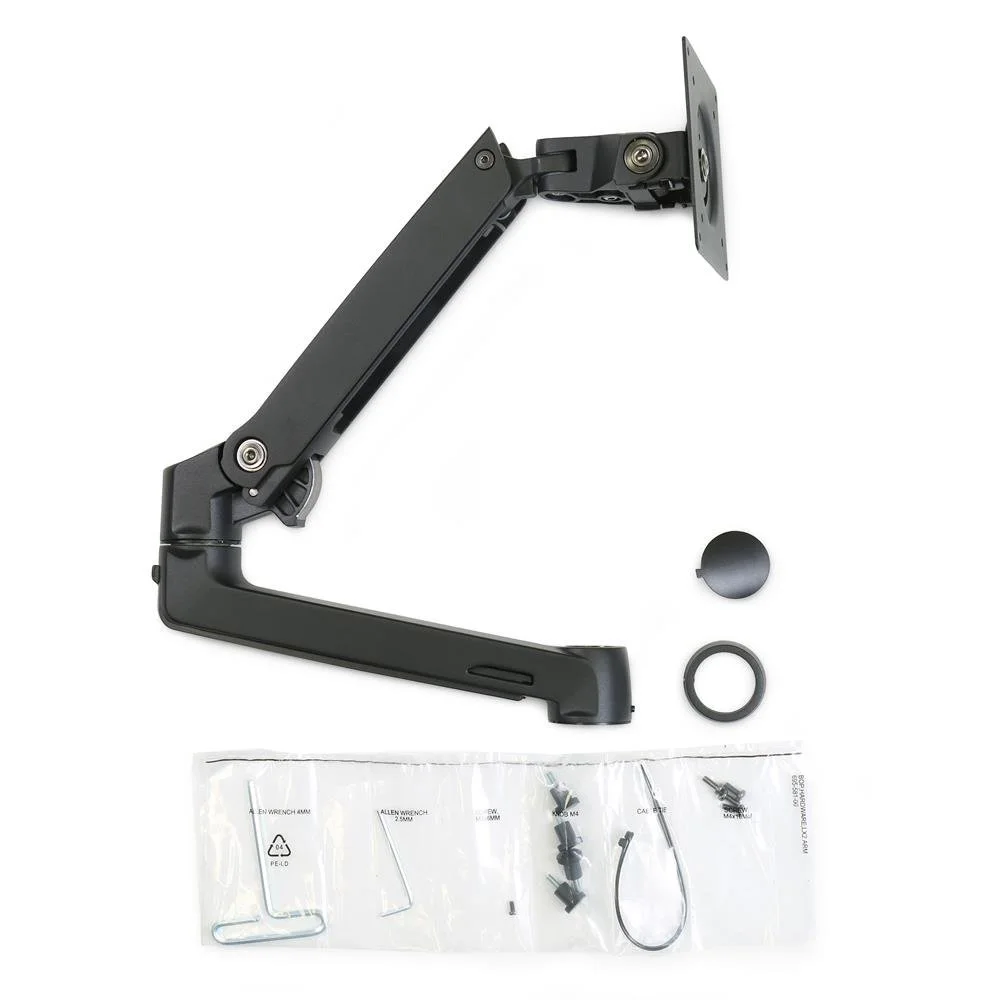 Ergotron 98-130-224 LX Dual Stacking Arm, Extension and Collar Kit, Matte Black.
