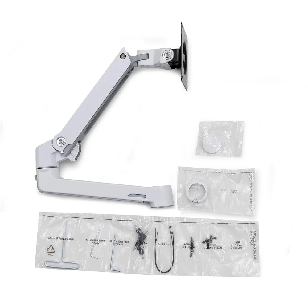 Ergotron 98-130-216 LX Dual Stacking Arm, Extension and Collar Kit, Bright White.