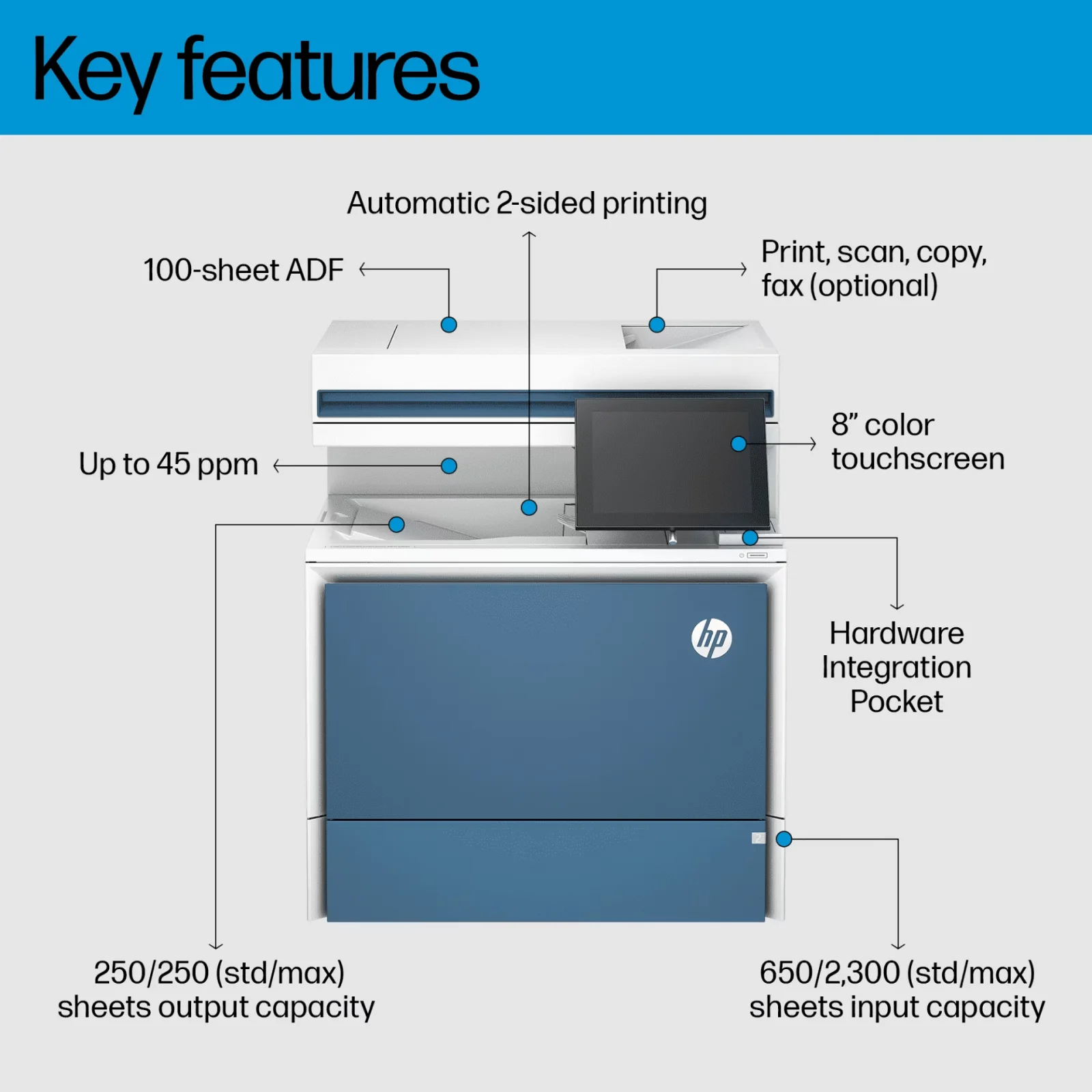 HP 6QN29A HP Color LaserJet Enterprise MFP 5800dn Printer (6QN29A)