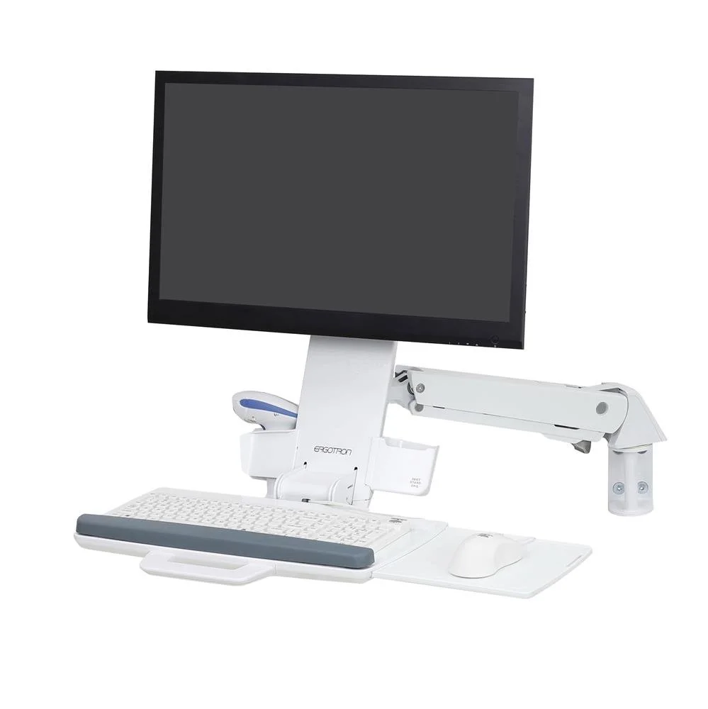 Ergotron 45-266-216 StyleView Sit-Stand Combo Arm, Bright White Texture
