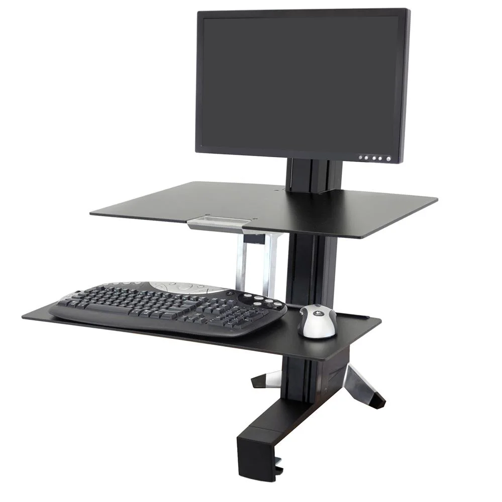 Ergotron 33-351-200 WorkFit-S, Single-HD, Worksurface & Large Kybd Tray