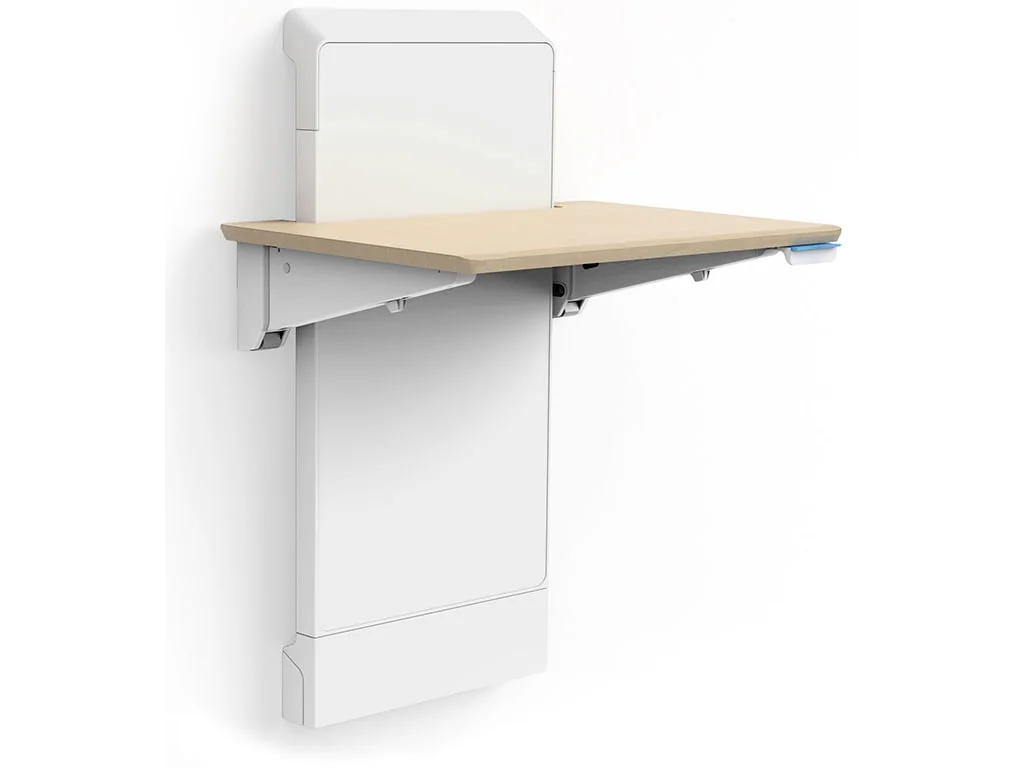 Ergotron 24-804-S893 WorkFit Elevate Wall Desk, Snow & Maple