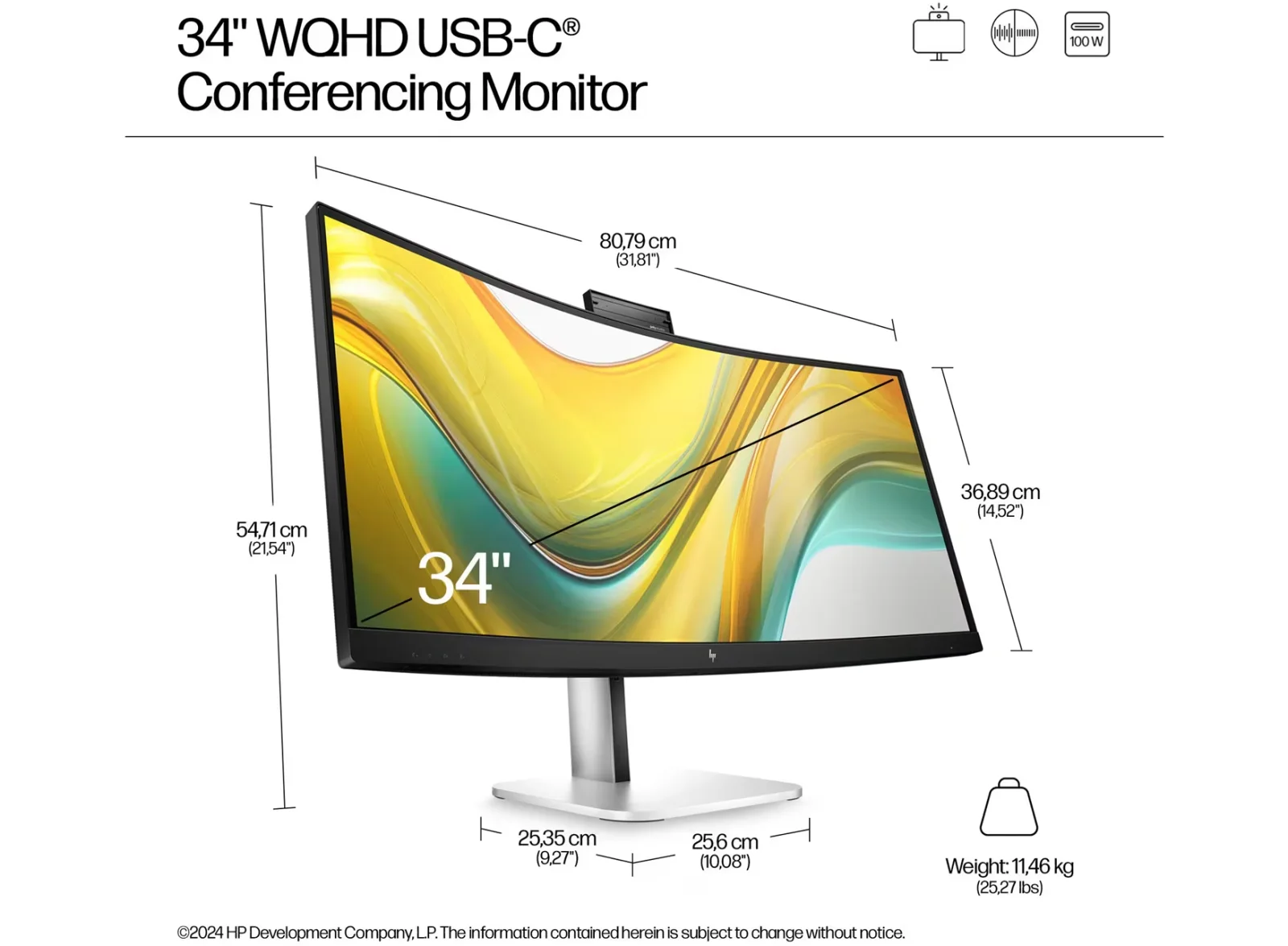 HP 9E0Z2UT HP S5 Pro534pm WQHD USB-C Conf