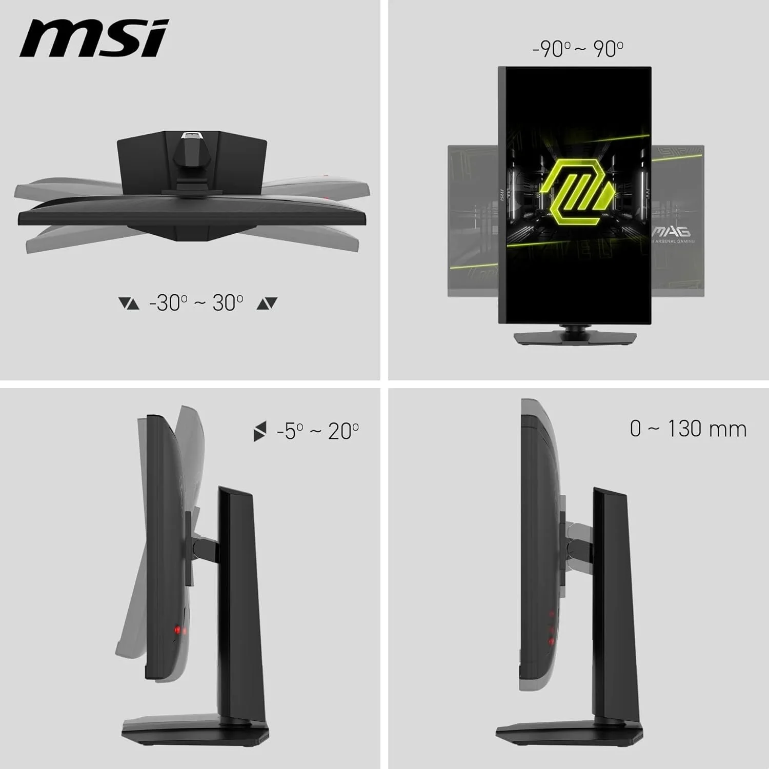 MSI MAG 272URDF E16 27″ Dual Mode UHD‑160 Hz / FHD‑320 Hz Flat Rapid IPS Gaming Monitor view 2