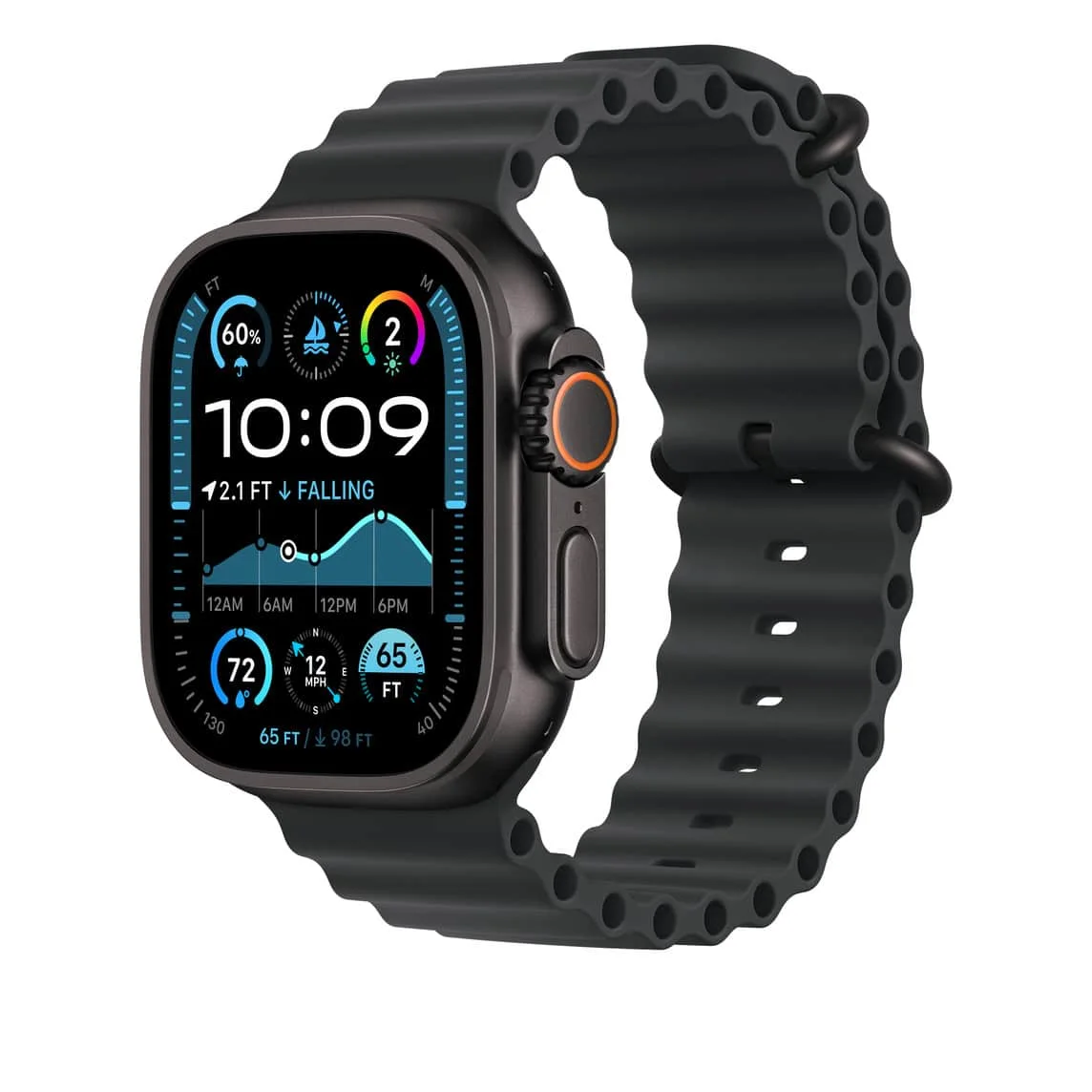 APPLE MYPF3FE/A 49mm Black Ocean Band Extension - Black Titanium Finish