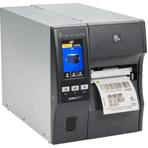 Zebra ZT411 TT 4in 300dpi UK/AU/JP/EU USB LAN Zebra ZT411 Industrial Direct Thermal/Thermal Transfer Printer - Monochrome - Label Print - USB - Serial - Bluetooth - 1854.20 mm Print Length x 103.89 mm (4.09") Print Width - 254 mm/s Mono - 300 dpi - 114.30 mm Label Width x 990.60 mm Label Length view 2