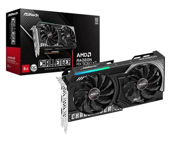 ASRock RX 9060 XT Challenger OC 8GB-ASR-90-GA5TZZ-00UANF