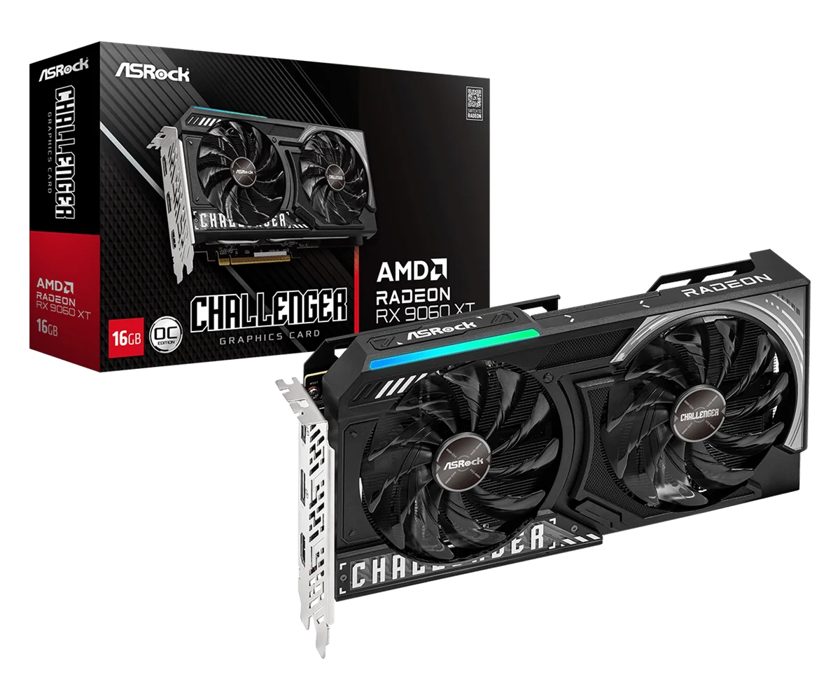 ASRock RX 9060 XT Challenger OC 16GB-ASR-90-GA5QZZ-00UANF