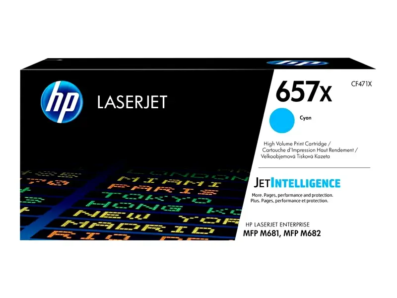 Hp 657X Cyan LaserJet Toner Cartridge HP 657X Original High Yield Laser Toner Cartridge - Cyan - 1 Each - 23000 Pages