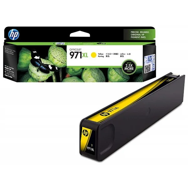 Hp 971XL YELLOW LARGE INK CART CN628AA HP 971XL Original Inkjet Ink Cartridge - Yellow Pack - 6600 Pages