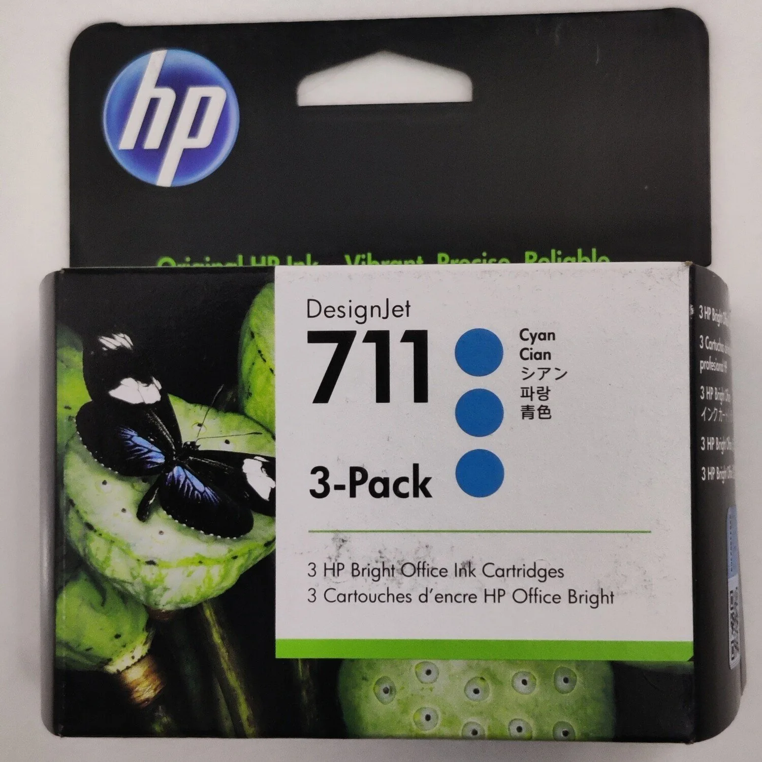 HP 711 29ml x 3Pack Cyan Ink Cartridge HP 711 (CZ134A) Original Inkjet Ink Cartridge - Multi-pack - Cyan - 3 / Pack - 29 mL
