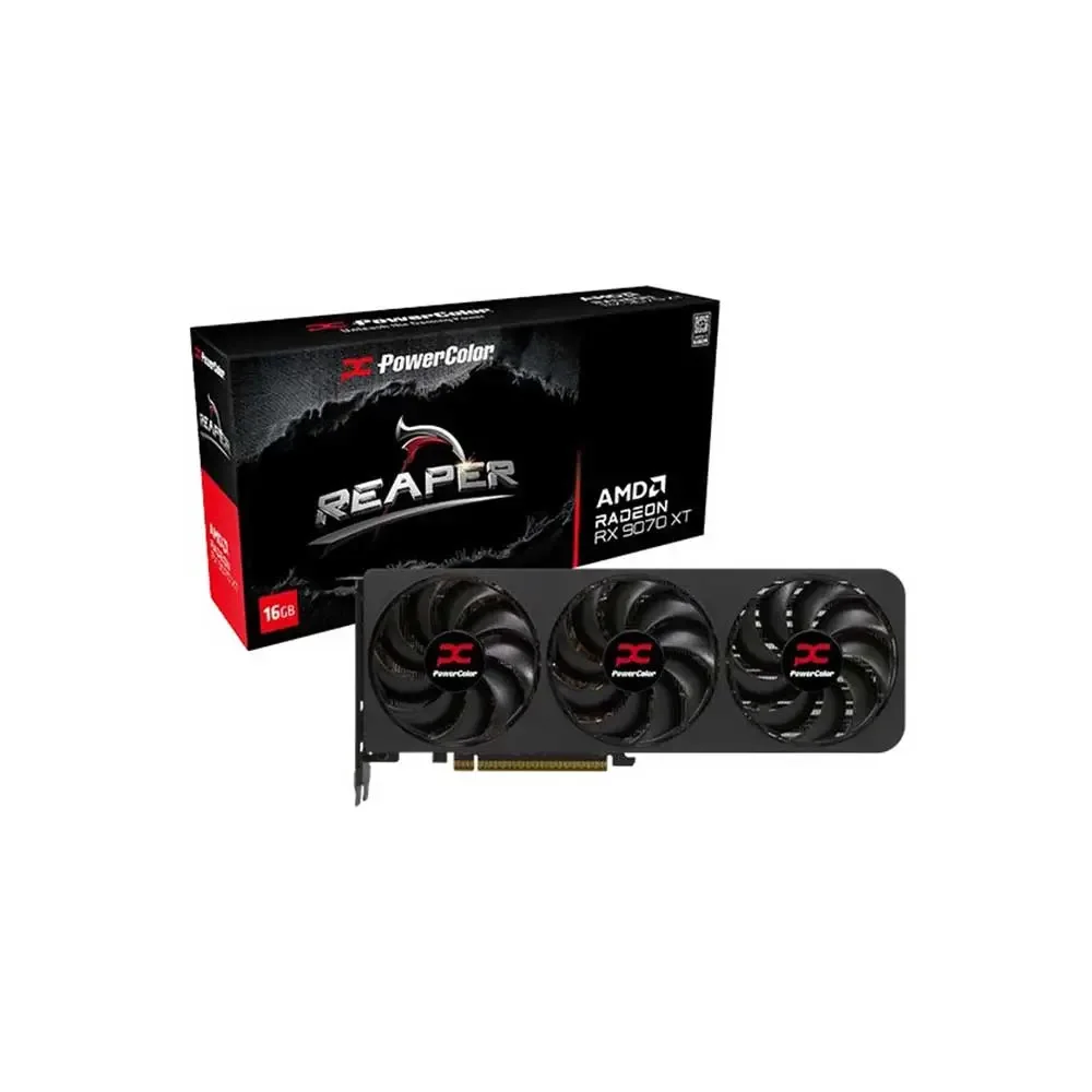 PowerColor Reaper AMD Radeon RX 9070 XT 16GB GDDR6 Graphics Card (RX9070XT 16G-A)