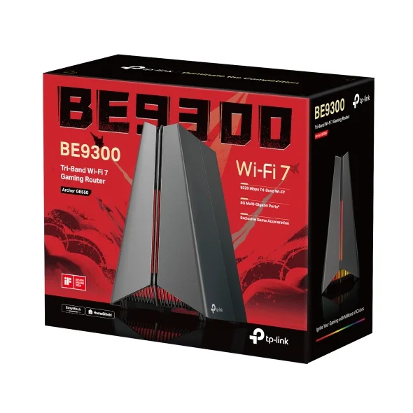 TP-Link Archer GE550 BE9300 Tri-Band Wi-Fi 7 Gaming Router view 3