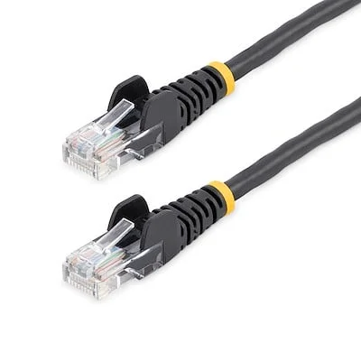 Startech.Com 45PAT1MBK 1M BLACK SNAGLESS UTP CAT5E PATCH CABLE.