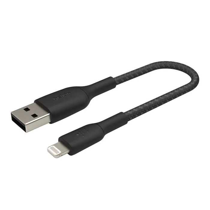 Belkin CAA002BT0MBK BOOSTCHRGE LTG-USB-A BRAID CBL 0.15M BLK