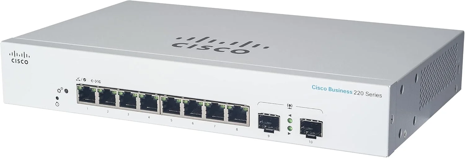 Cisco CBS220 Smart 8-port GE, Full PoE, Ext PS, 2x1G SFP (CBS220-8FP-E-2G-UK)