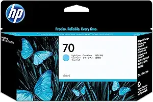 HP 70 130ml Light Cyan Ink Cartridge HP 70 (C9390A) Original Inkjet Ink Cartridge - Single Pack - Light Cyan - 1 Each - 130 mL