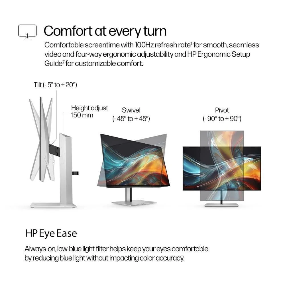 Hp S7 PRO 724PN WUXGA MNTR HP 724pn 24" Class WUXGA LCD Monitor - 16:10 - 61 cm (24") Viewable - In-plane Switching (IPS) Technology - 1920 x 1200 - 16.7 Million Colours - 350 cd/m² - 5 ms - HDMI - DisplayPort - VESA Mount Compatible - USB Hub view 4