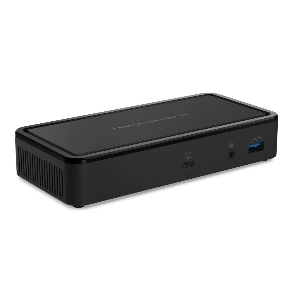 Belkin CONNECT USB-C Triple Display Dock Belkin Docking Station for Workstation - 85 W - 5 Displays Supported - 4K - 5 x USB Type-A Ports - USB Type-A - 1 x USB Type-C Ports - USB Type-C - 3 x HDMI Ports - 2 x DisplayPorts - Wired - Gigabit Ethernet - Windows
