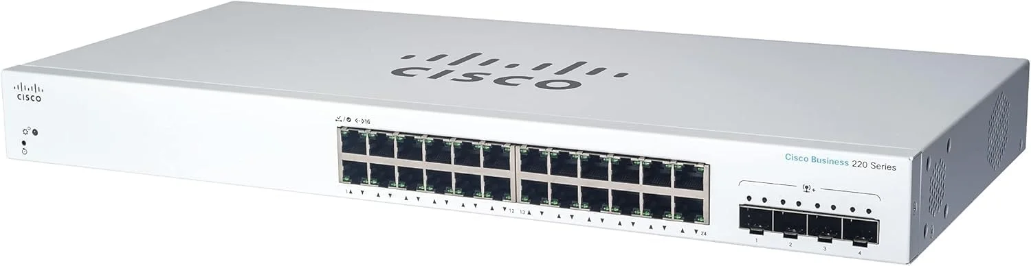Cisco CBS220 Smart 24-port GE, 4x10G SFP+ (CBS220-24T-4X-UK)