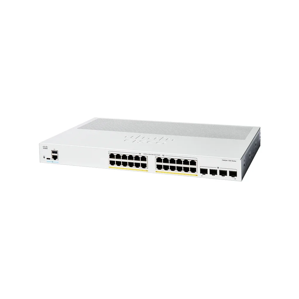 Cisco Catalyst 1300 24-port GE, PoE, 4x1G SFP (C1300-24P-4G)