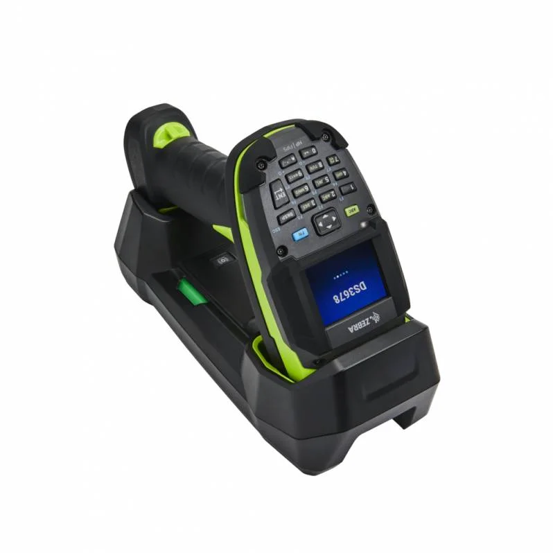 Zebra DS3678-HP RUGGED FIPS Vib Keypad Display Zebra DS3678-KD Rugged Warehouse, Picking, Inventory Handheld Barcode Scanner Kit - Wireless Connectivity - Black, Green, Industrial Green - USB Cable Included - 2.03 m Scan Distance - 1D, 2D - Imager - Bluetooth - USB - Power Supply Included - IP67, IP65, IP68
