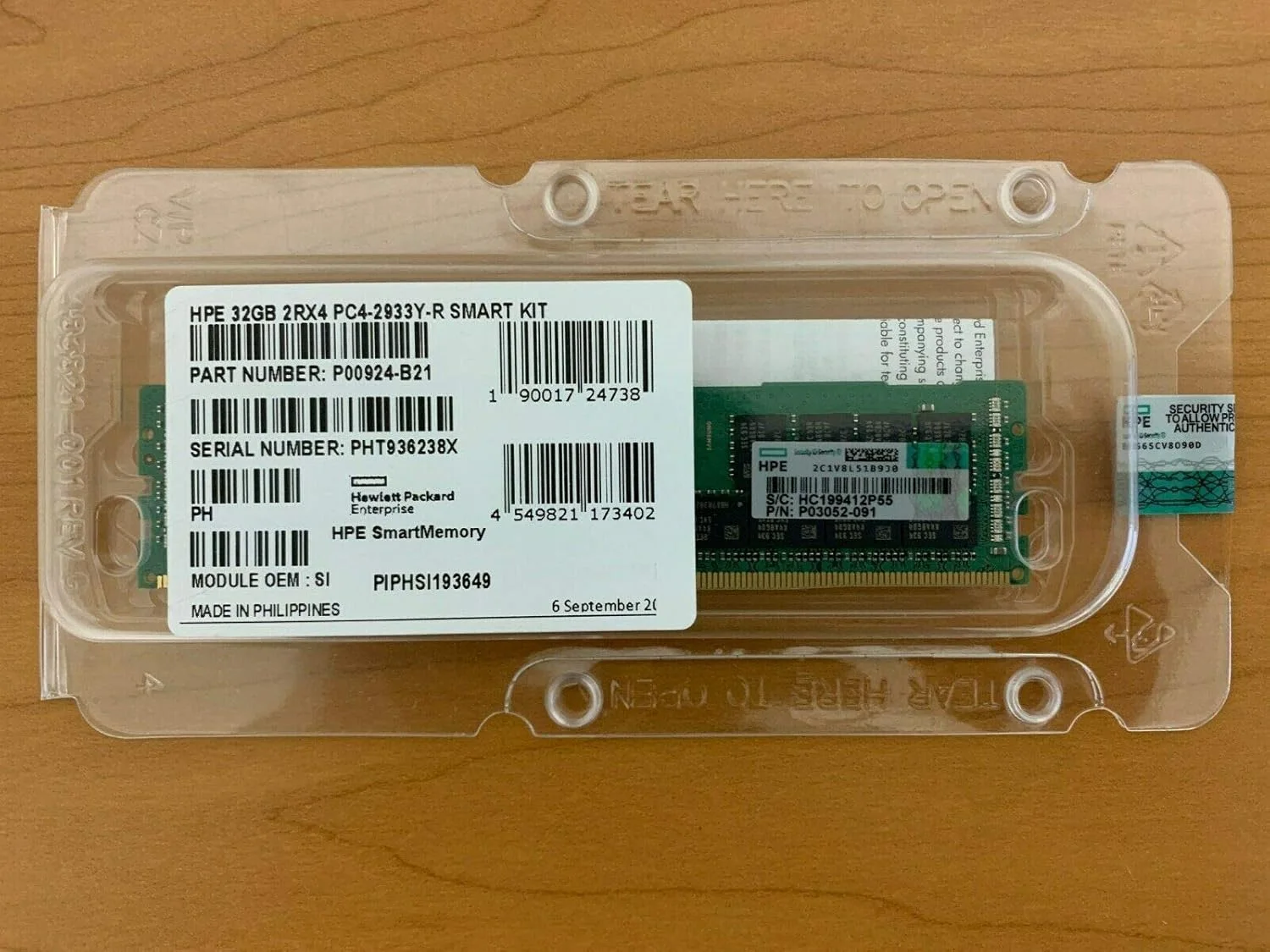 Hewlett Packard Enterprise HPE 32GB 2Rx4 PC4-2933Y-R Smart Kit