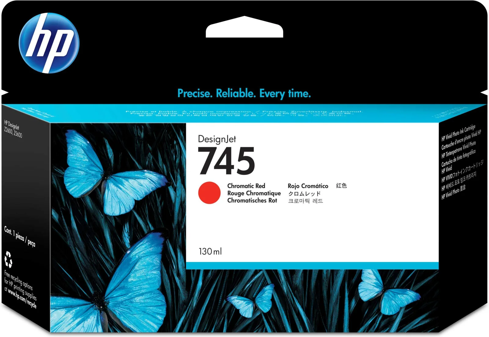 Hp INK CARTRIDGE NO 745 CHROM RED 300ML HP 745 Original Inkjet Ink Cartridge - Chromatic Red - 1 Pack