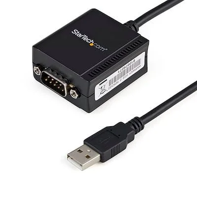 Startech.Com 1 PORT USB TO SERIAL CABLE StarTech.com USB to Serial Adapter ï¿½ 1 port ï¿½ USB Powered ï¿½ FTDI USB UART Chip ï¿½ DB9 (9-pin) ï¿½ USB to RS232 Adapter - 1 x 9-pin DB-9 RS-232 Serial - Male - 1 x USB 2.0 Type A - Male - Black