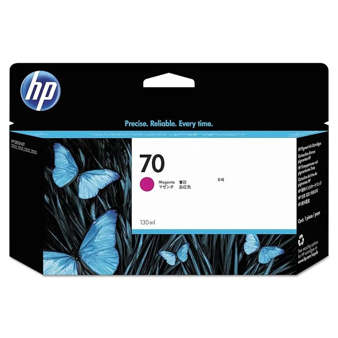 HP 70 130ml Magenta Ink Cartridge HP 70 (C9453A) Original Inkjet Ink Cartridge - Single Pack - Magenta - 1 Each - 130 mL
