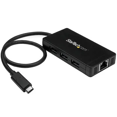 Startech.Com HB30C3A1GE 3 Port USB 3.0 Hub with USB-C and GbE