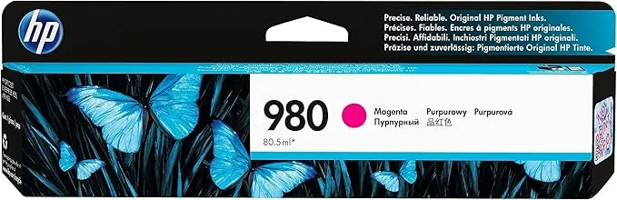 Hp 980 MAGENTA INK CART D8J08A HP 980 (D8J08A) Original Inkjet Ink Cartridge - Single Pack - Magenta - 1 Each - 6600 Pages