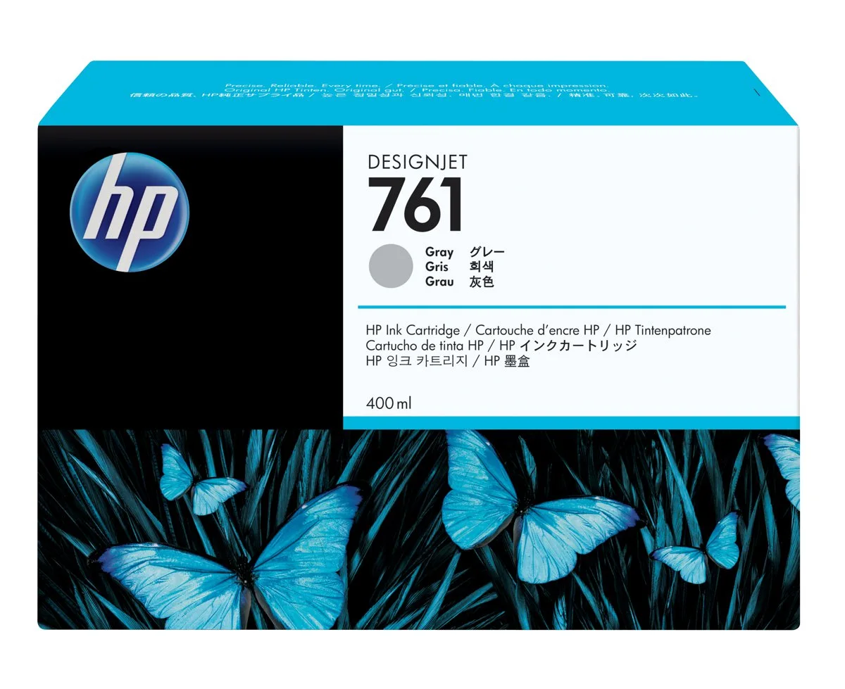 HP 761 400ml Grey Ink Cartridge HP 761 (CM995A) Original Inkjet Ink Cartridge - Single Pack - Grey - 1 Each - 400 mL