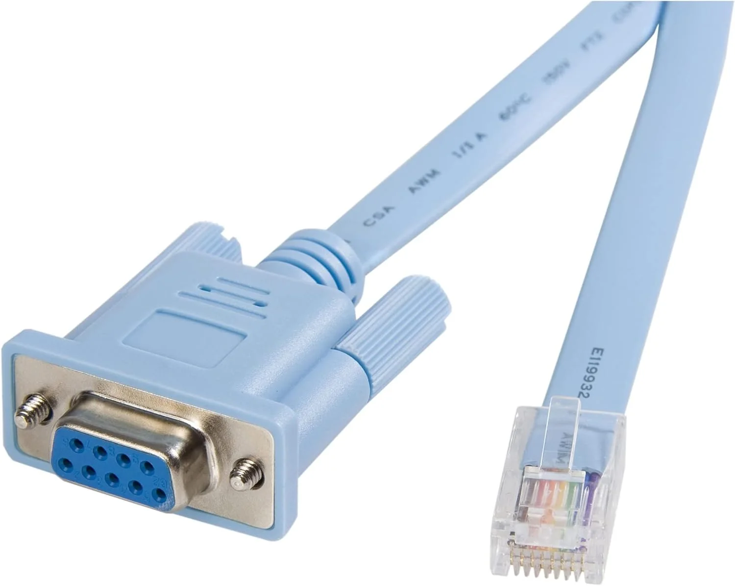 Startech.Com 6 FT RJ45 TO DB9 CISCO CONSOLE CABLE StarTech.com Cisco console router cable - RJ45 (m) - DB9 (f) - 6 ft - Cable for Network Device, Notebook, Router - First End: 1 x RJ-45 Network - Male - Second End: 1 x 9-pin DB-9 Serial - Female - Blue