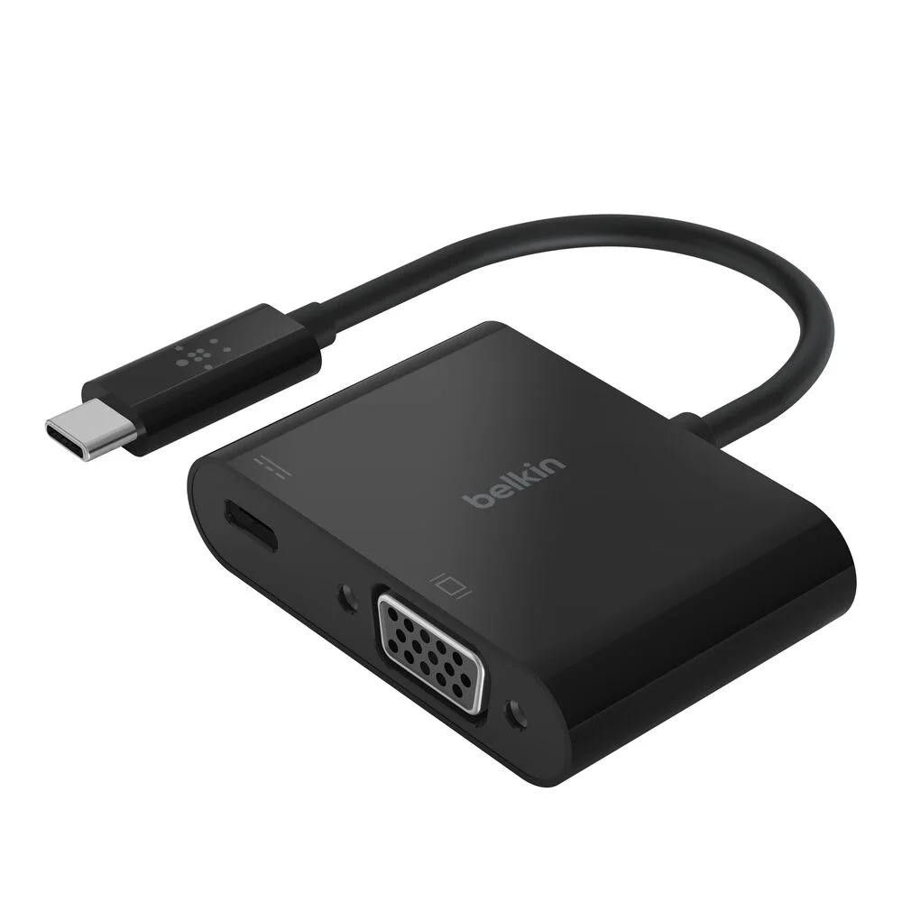 Belkin AVC001BTBK USB-C to VGA + Charge Adapter BLK