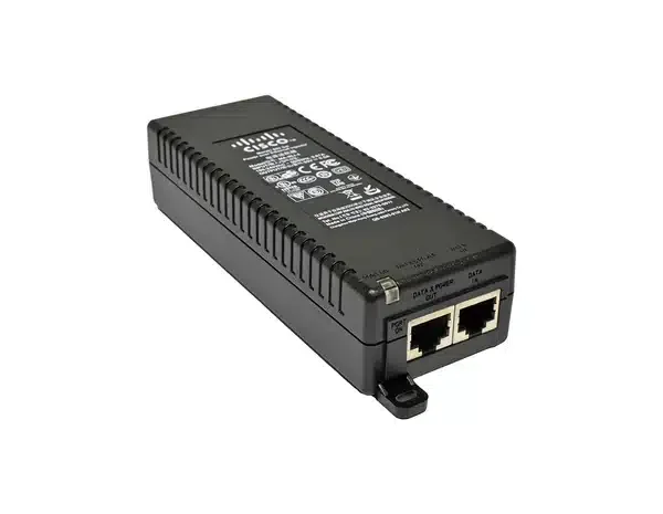 Cisco Power Injector (802.3bt) 5G mGig Ethern Cisco PoE Injector - 120 V AC, 230 V AC Input - 57 V DC, 1.61 A Output - 1 x 5 Gigabit Ethernet Input Port(s) - 1 x 5 Gigabit Ethernet Output Port(s) - 50 W