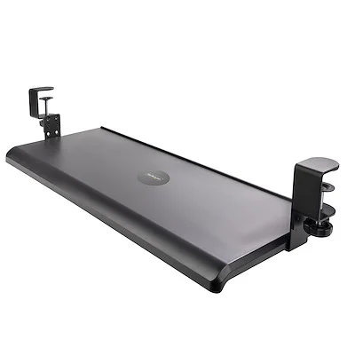 Startech.Com Under-Desk Keyboard Tray Adjustable StarTech.com Keyboard/Mouse Tray - TAA Compliant - 33 mm Height x 309.9 mm Width - Black - Plastic, Steel - 1