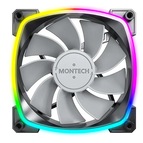 MONTECH RX120 ARGB PWM Reverse Fan Black