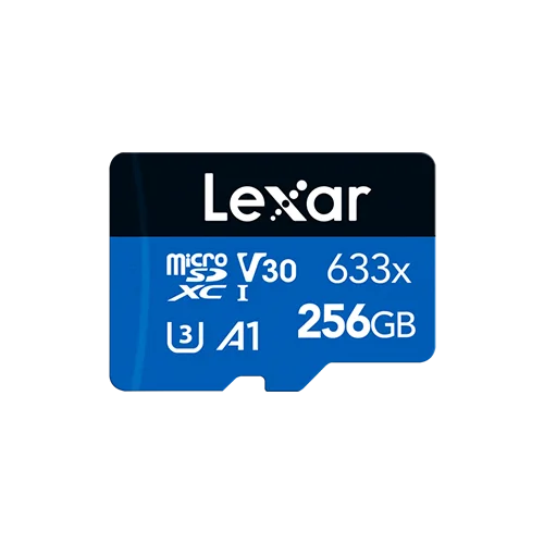 256GB - Lexar® High-Performance 633x microSDHC™/microSDXC™ UHS-I Card BLUE Series