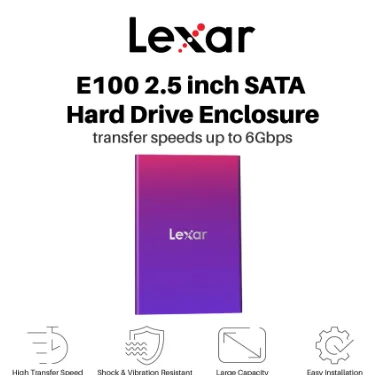 Lexar E100 2.5 inch SATA Hard Drive Enclosure