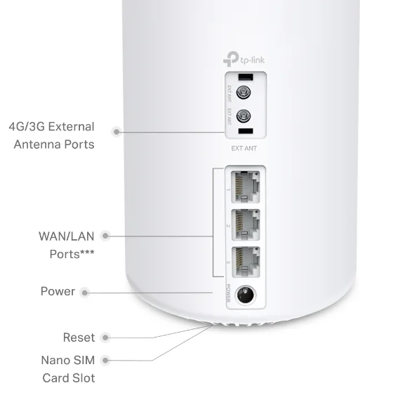 TP-Link Deco X10-4G 1PACK 4G+ AX1500 Whole Home Mesh WiFi 6 Gateway view 2