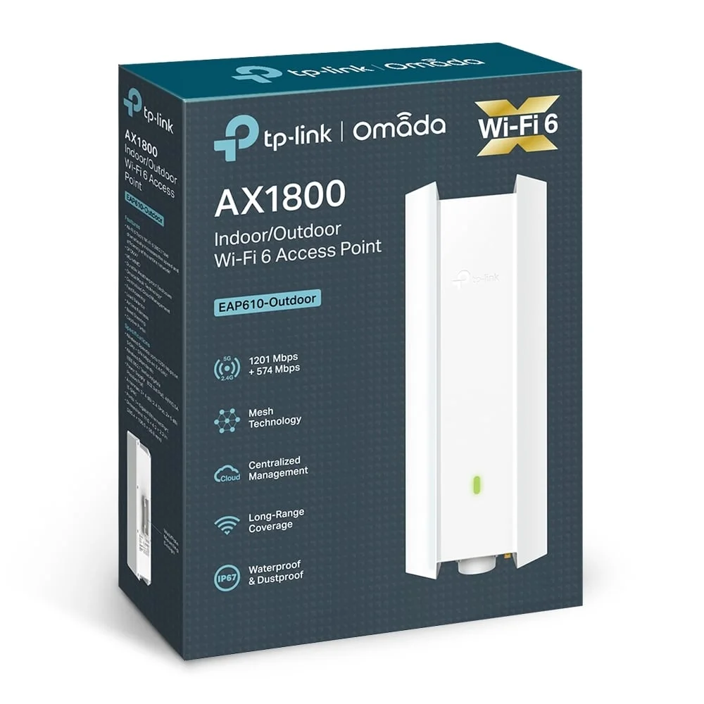 TP-Link EAP625-Outdoor HD | AX1800 Indoor/Outdoor Wi-Fi 6 Access Point