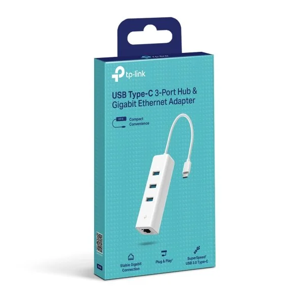 TP-Link UE330C USB Type-C 3-Port Hub & Gigabit Ethernet Adapter view 3