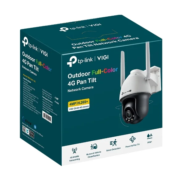 TP-Link VIGI C540-4G(4mm) 4G Smart Outdoor Security Camera, Pan/Tilt, Full-Colour view 5