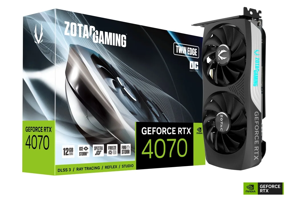 ZOTAC Gaming GeForce RTX 4070 Twin Edge OC DLSS 3 12GB GDDR6X