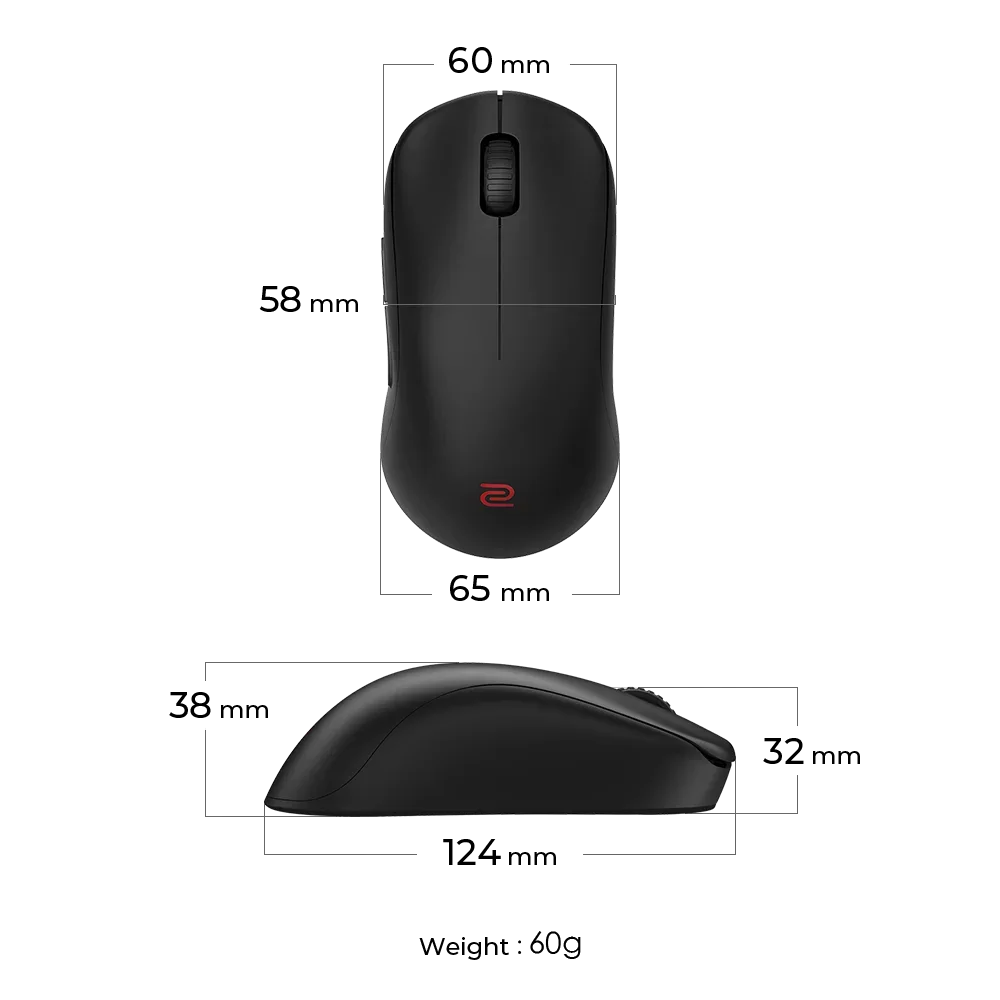 ZOWIE U2 Wireless Mouse For Esport ZOW-U2 view 4