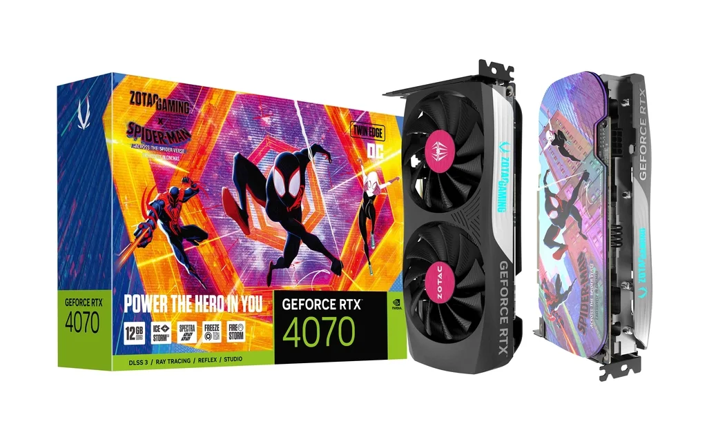 ZOTAC GAMING RTX 4070 TWIN EDGE OC 12GB (Spiderman) ZT-D40700H-10SMP