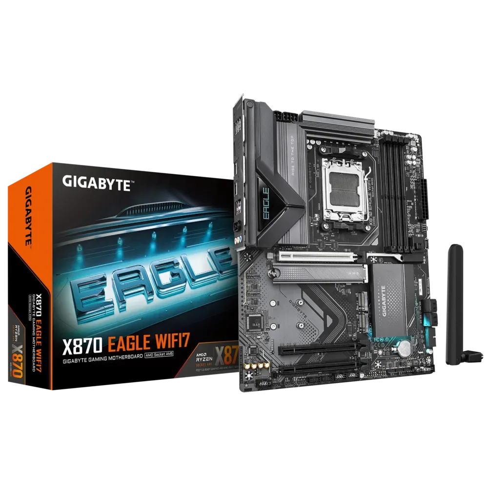 Gigabyte X870 Eagle Wifi7, AM5, 2. 5GbE LAN, 3*M.2 slots, including 1* PCIe 5.0 x4