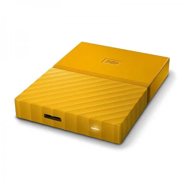 WD My Passport Portable External Hard Drive, 4TB, Yellow view 2